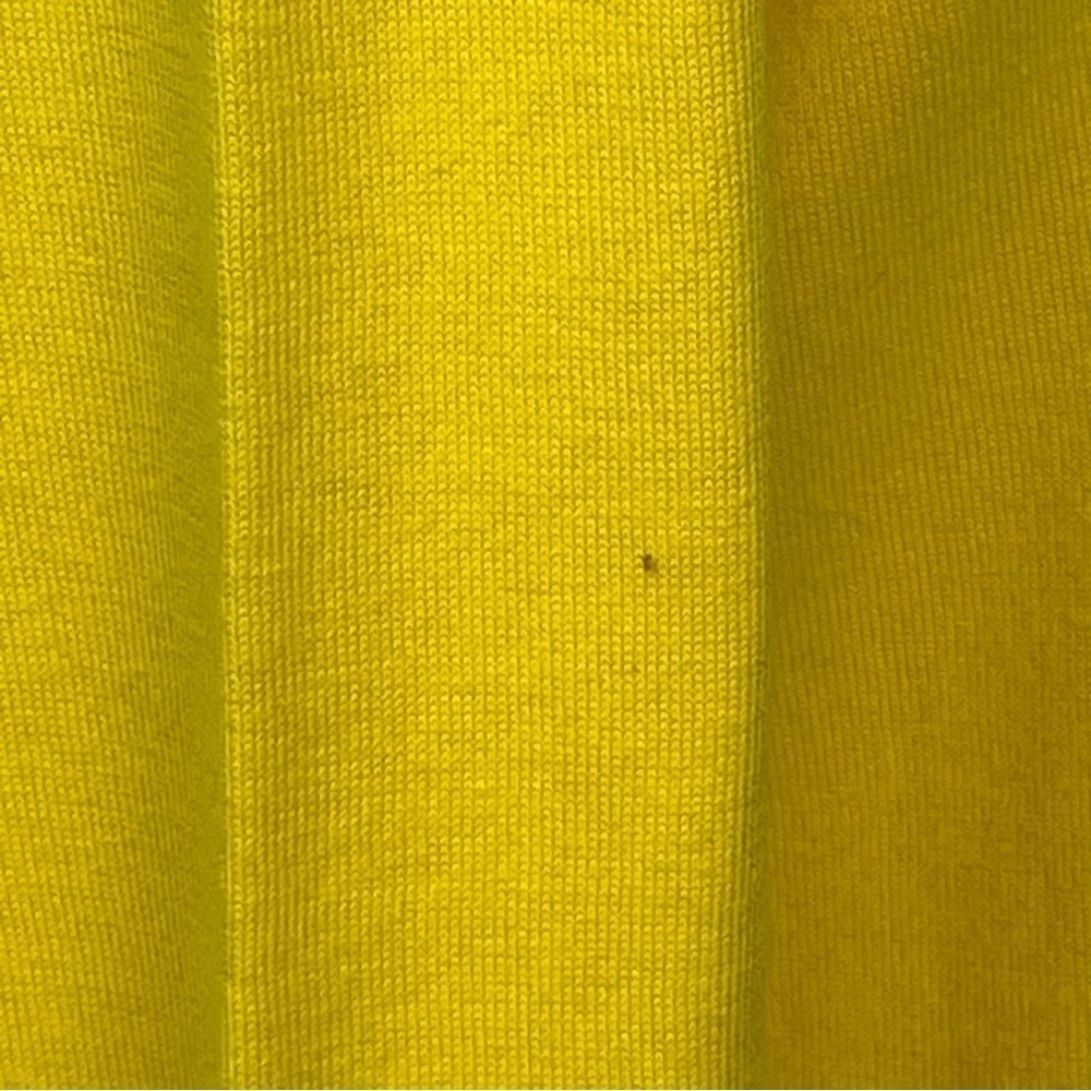 Talbots cotton rayon blend yellow blue  stripe 3/4 sleeve cardigan, medium. - Picture 9 of 9